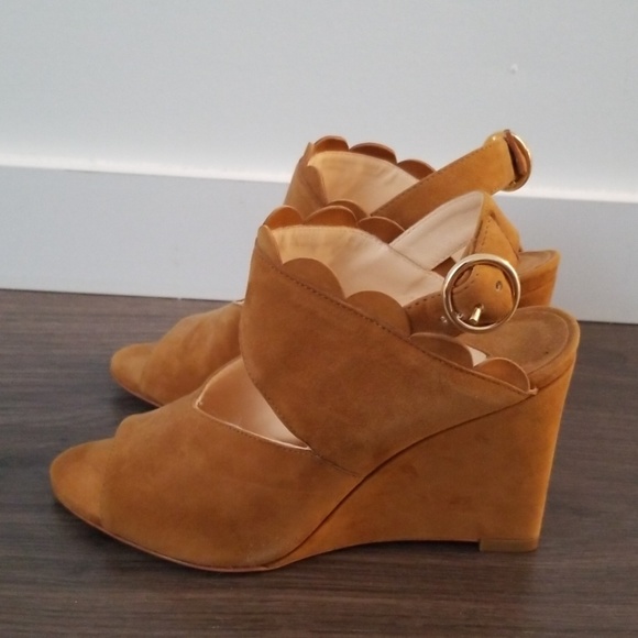 Vero Cuoio Suede Wedges NWT Size 36 - Picture 2 of 4